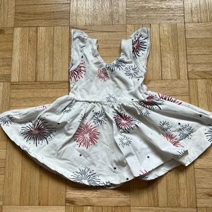 Monica and Andy white dress 6-12m